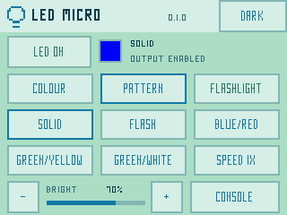 LED Micro pattern controls in light mode