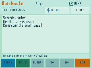 Quicknote Micro light theme, public firmware-renderer fixture